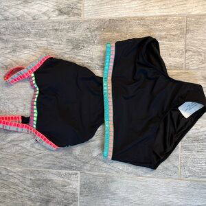 Chic Kids Swim One Piece with Pink and Green Accents